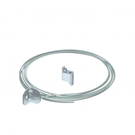Support cable with universal bracket, galvanic 
