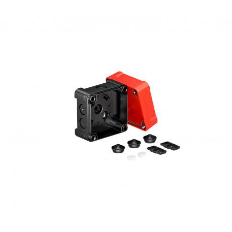 Junction box X 02 85x85x57 | 7 | IP67 | 7 x Ø20 | Black / red