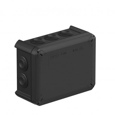Junction box T 100, plug-in seal 136x102x57 | 10 | IP66 | 10 x M25 | Black