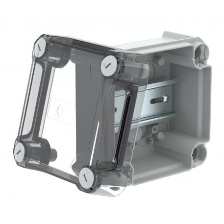 Junction box T60, closed, transparent elevated cover 100x100x63 |  | IP66 | None | Light grey; RAL 7035