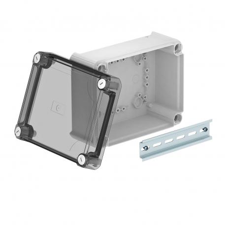 Junction box T160, closed, transparent elevated cover 176x135x84 |  | IP66 | None | Light grey; RAL 7035