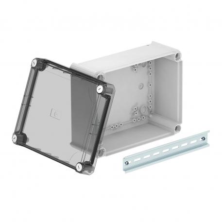 Junction box T250, closed, transparent elevated cover 225x173x102 |  | IP66 | None | Light grey; RAL 7035