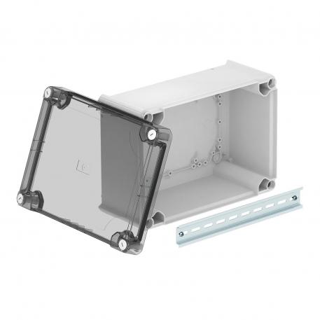 Junction box T350, closed, transparent elevated cover 267x182x127 |  | IP66 | None | Light grey; RAL 7035