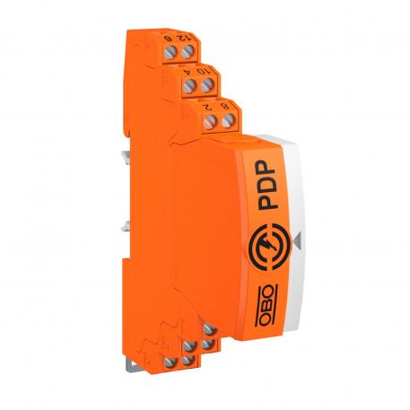 Connectable data cable protection, 2-pole, direct earthing, with visual signalling, 24 V 