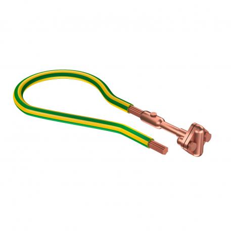 Fixed earthing terminal with 2 connections