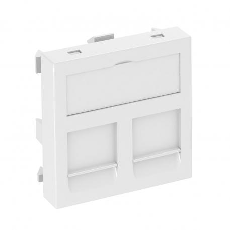 Data technology support, 1 module, straight outlet, type RM Pure white; RAL 9010