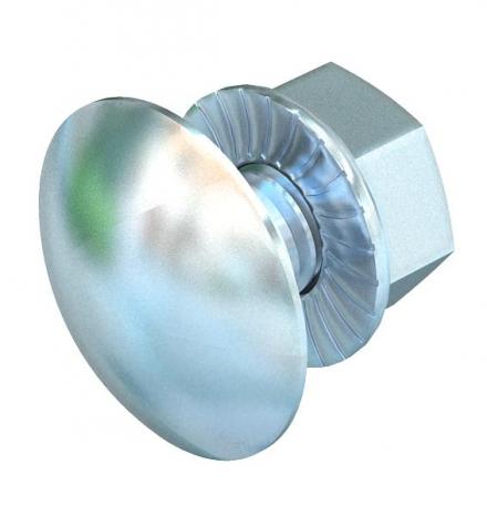 Truss-head bolt with flange nut G 12 |  | Steel | Electrogalvanized