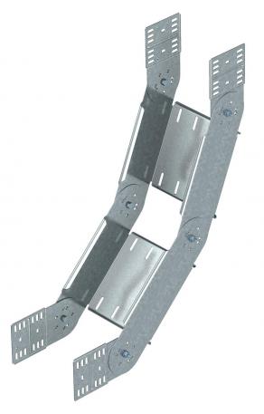 90° adjustable bend, vertical 110 FT 200 | Steel | Hot-dip galvanised